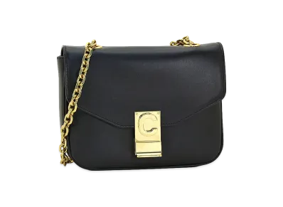 CELINE Women's Shoulder Bag Chain Bag Small C "Black"