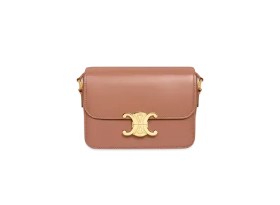 CELINE Teen Triomphe Bag In Shiny Calfskin "Bronze"