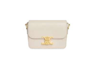 CELINE Teen Triomphe Bag in Lizard "Rice"