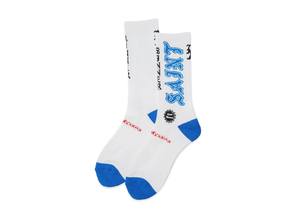 SAINT Mxxxxxx Socks Aint "White/Blue"