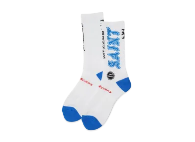 SAINT Mxxxxxx Socks Aint "White/Blue"