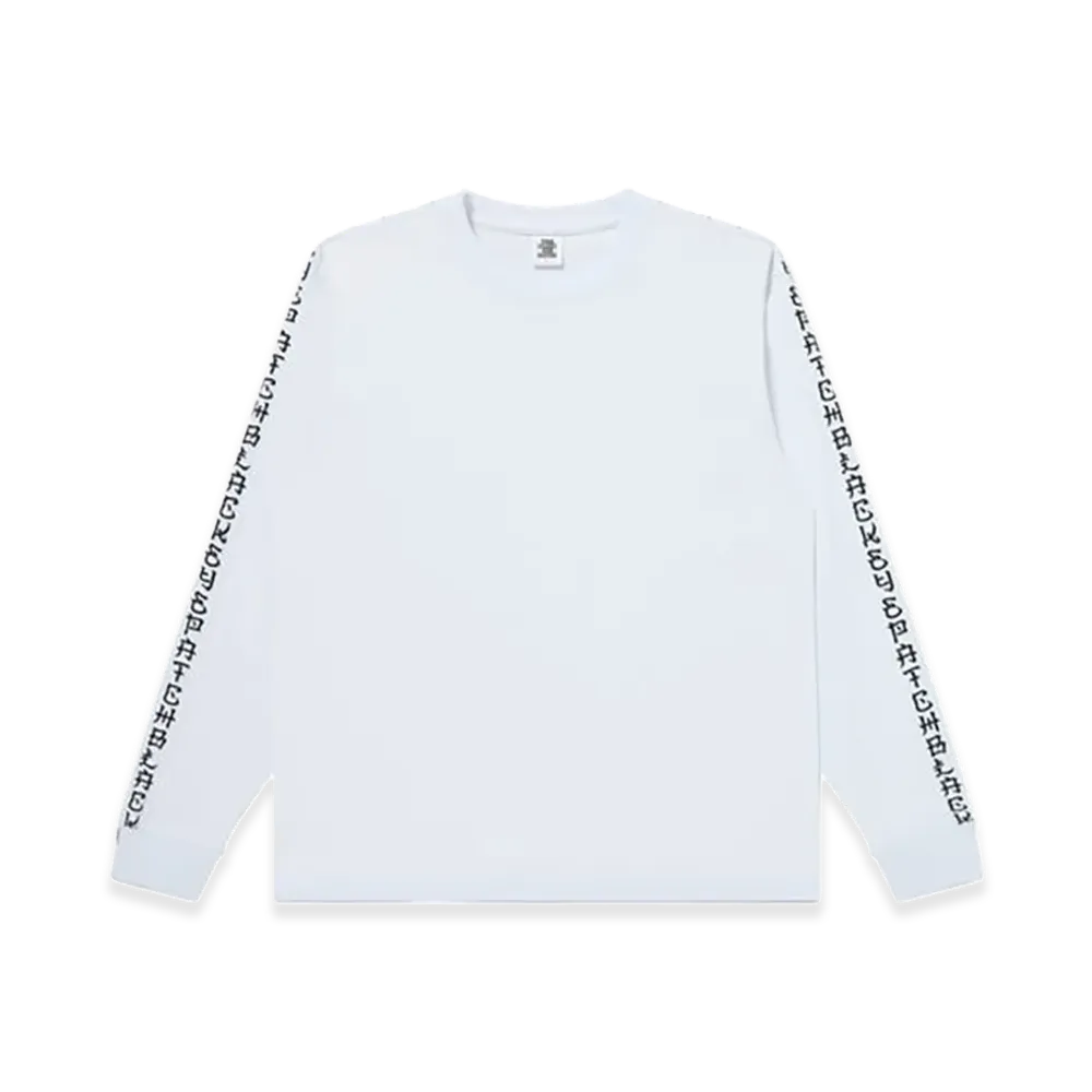 BlackEyePatch Kanji Sleeves Embroidered L/S Tee "White"