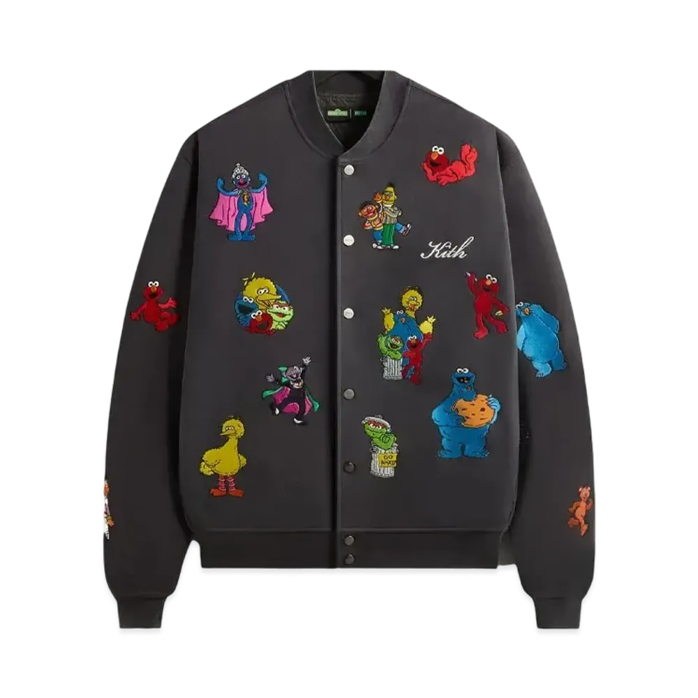 Kith x Sesame Street Marvin Bomber Jacket "Hematite"