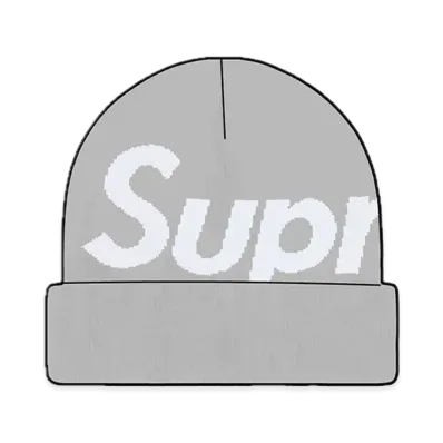 Supreme Big Logo Beanie "Grey" (23FW)