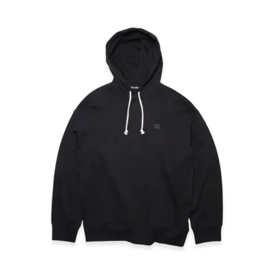 Acne Studios Farrin Face Oversized Hooded Sweatshirt "Black"
