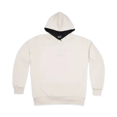 DISCLAIMER DOPPIA MAGLIA UOMO CON CAPPUCCIO IN FELPA "NERO/CREMA"