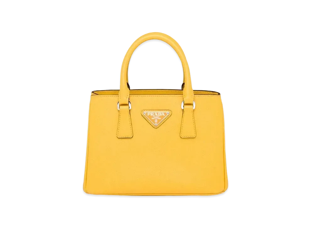 PRADA Galleria Saffiano Leather Mini Bag "Yellow"