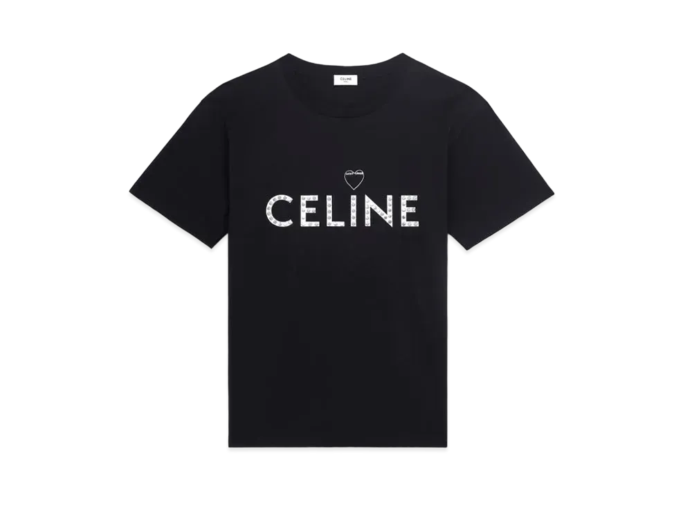 CELINE T-Shirt In Cotton Jersey With Artist Print "Black/White"