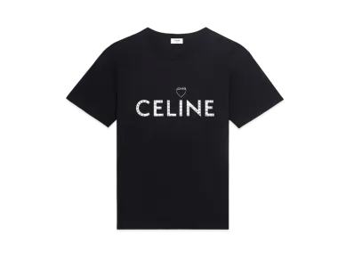 CELINE T-Shirt In Cotton Jersey With Artist Print "Black/White"