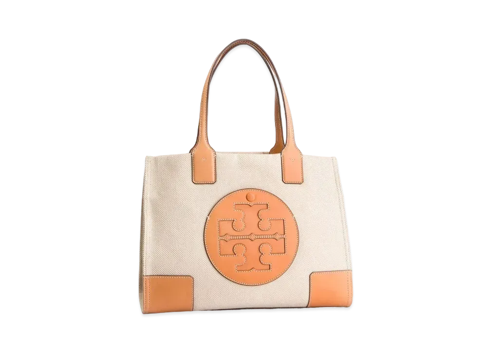 Tory Burch Ella Canvas Mini Tote Bag "Natural"