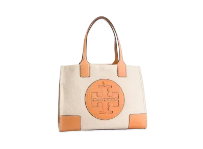 Tory Burch Ella Canvas Mini Tote Bag "Natural"