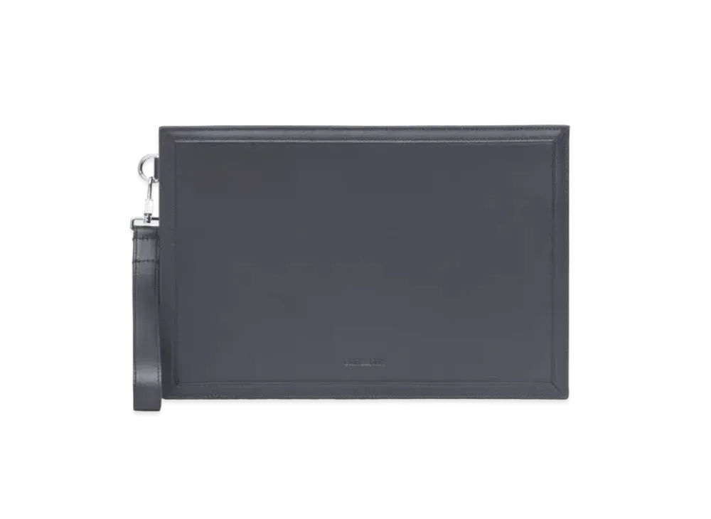 Burberry Logo Tail Leather Zip Pouch "Black"