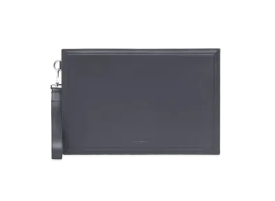 Burberry Logo Tail Leather Zip Pouch "Black"