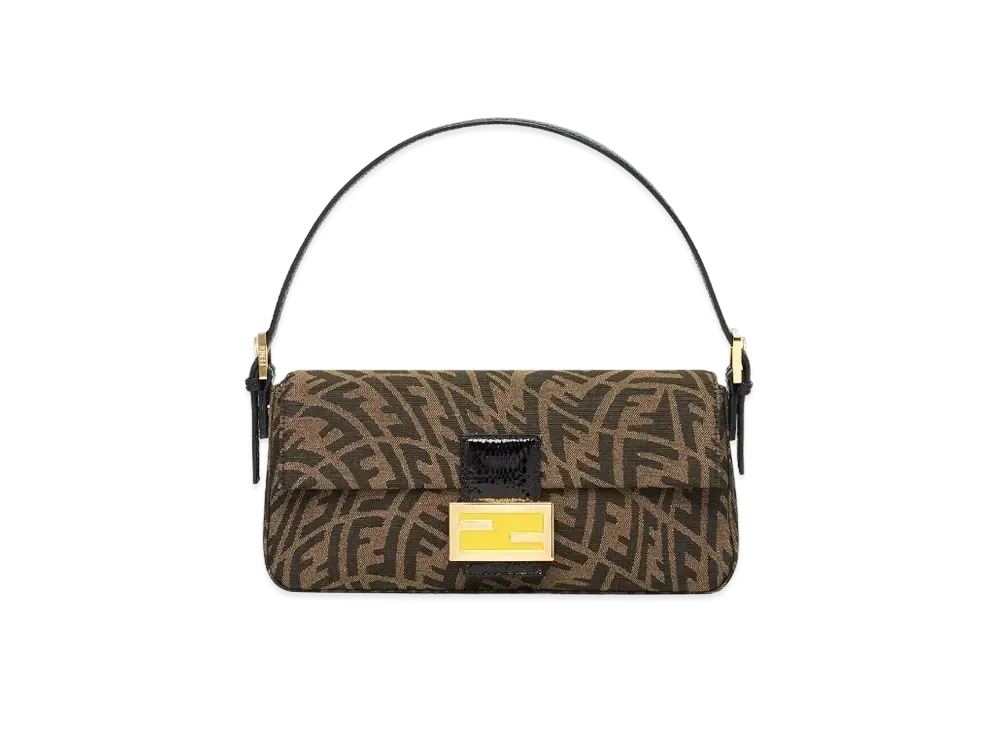 FENDI Baguette 1997 Jacquard FF Vertigo Bag "Brown"