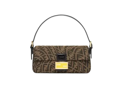 FENDI Baguette 1997 Jacquard FF Vertigo Bag "Brown"