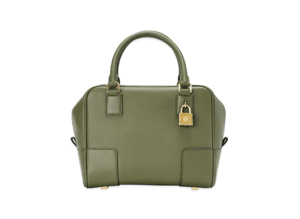 LOEWE Amazona 19 Square Bag In Nappa Calfskin "Avocado Green"