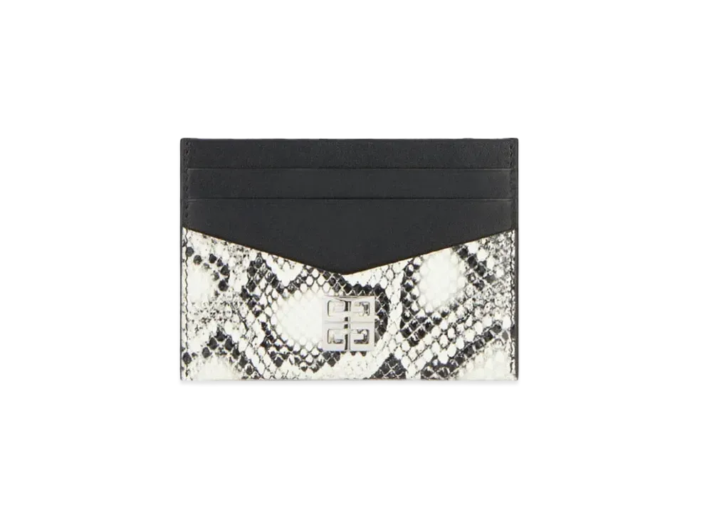 GIVENCHY Card Holder in Python Effect Leather "Black/White"