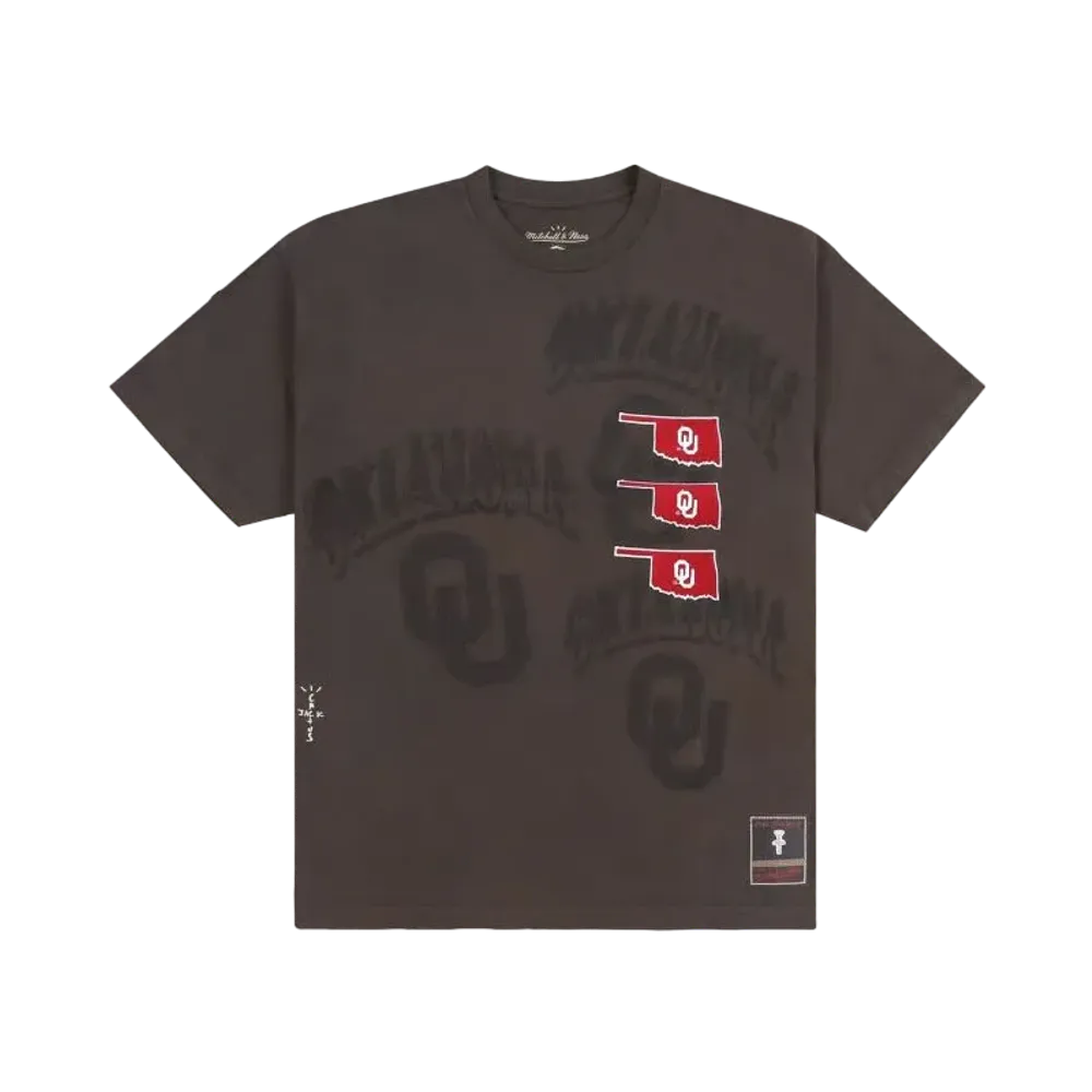 Travis Scott x M&N x University Of Oklahoma Seal Tee "Brown"