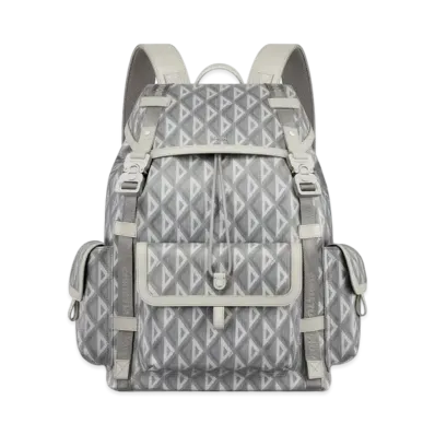 Dior Dior Hit The Road Backpack CD Diamond Canvas "Gray"
