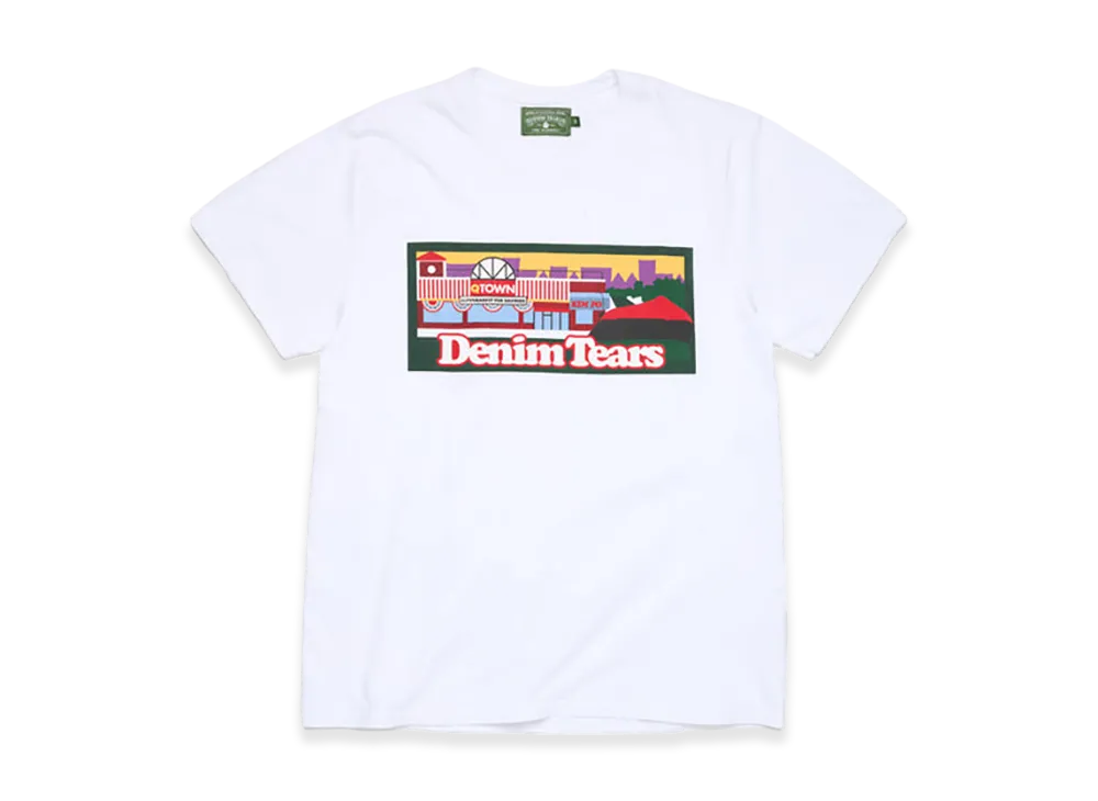 DENIM TEARS Liberty Rock Skyline Tee "White"