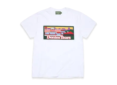 DENIM TEARS Liberty Rock Skyline Tee "White"