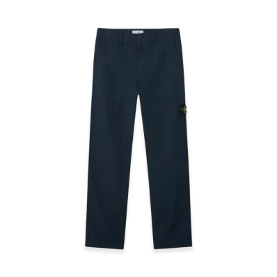 Stone Island Canvas Weave Cotton Pants "Navy"