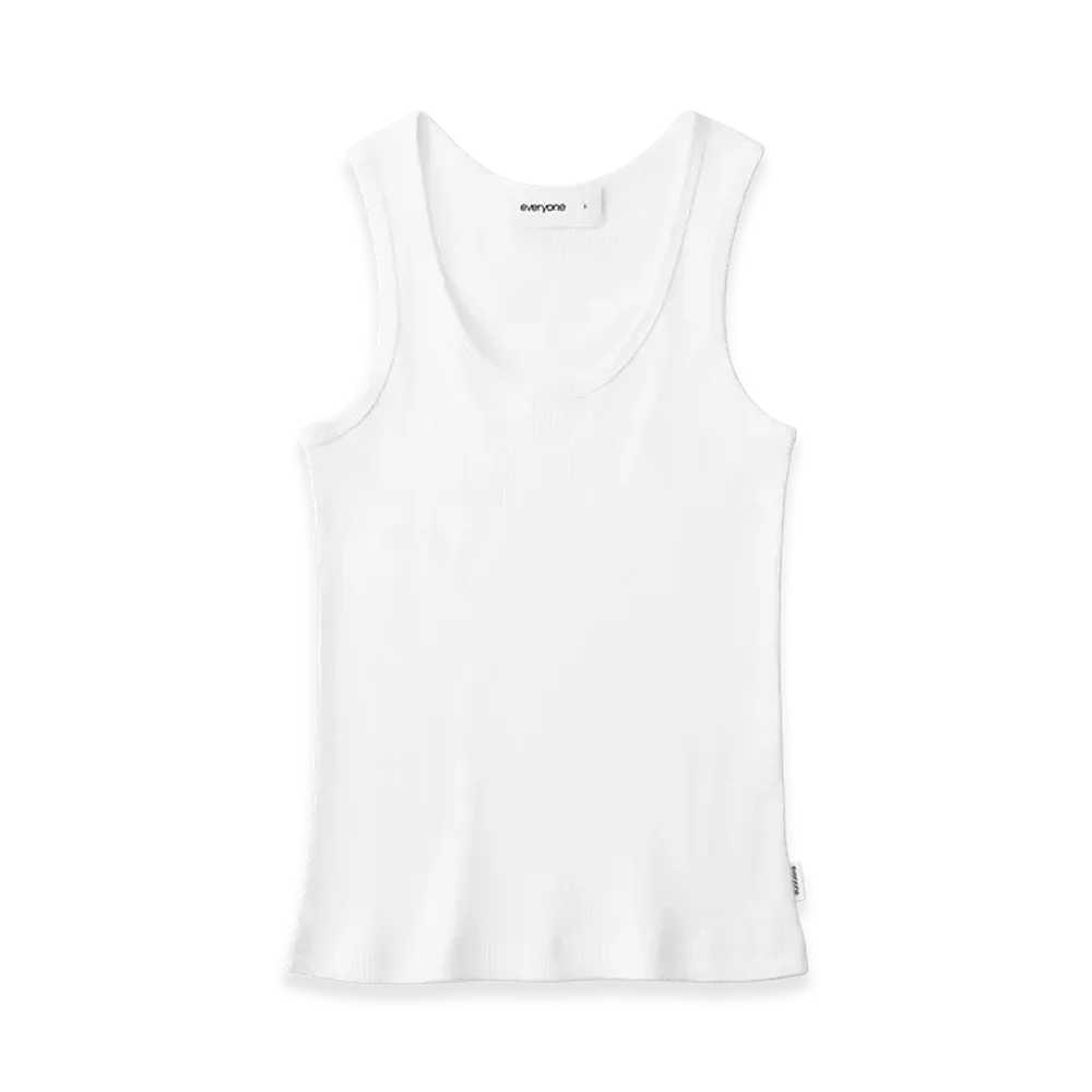 everyone Woman's 3P Rib Tank Top "White"