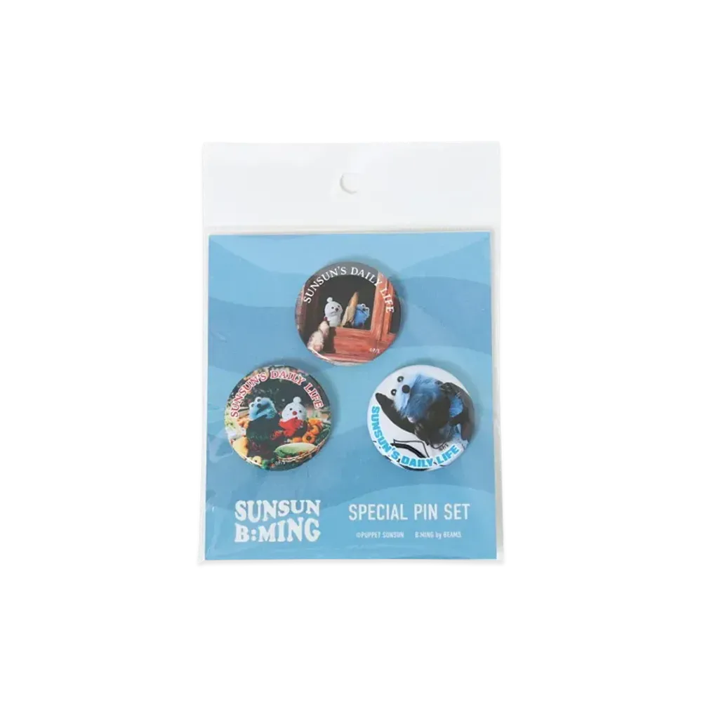 B:MING by BEAMS x PUPPET SUNSUN / Can Badge (3P) "Shopping"