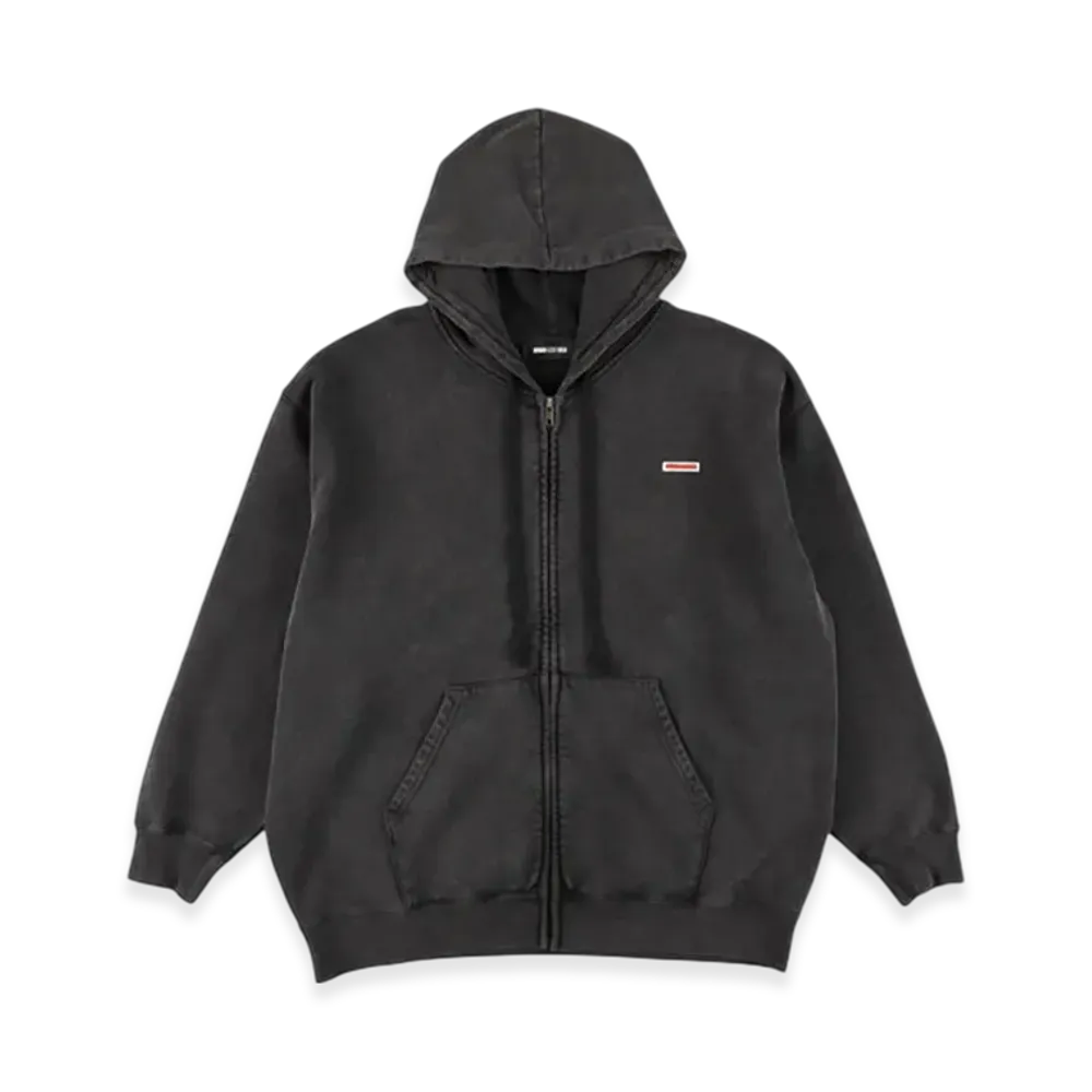 WIND AND SEA Pigment Zip Up Sweatshirt "Black"
