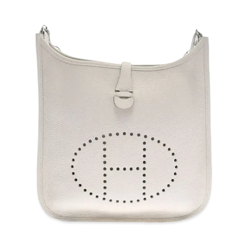 Hermes Evelyne 3 Taurillon Clemence "Craie/Silver