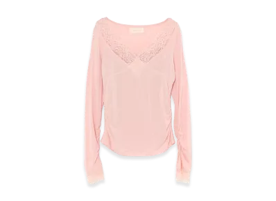 ANDMARY Women's Sara Lacey Tops "Pink"