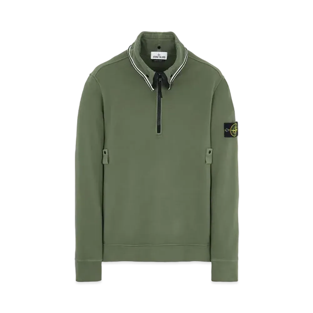 Stone Island 60720 BRUSHED COTTON FLEECE "Sage Green"