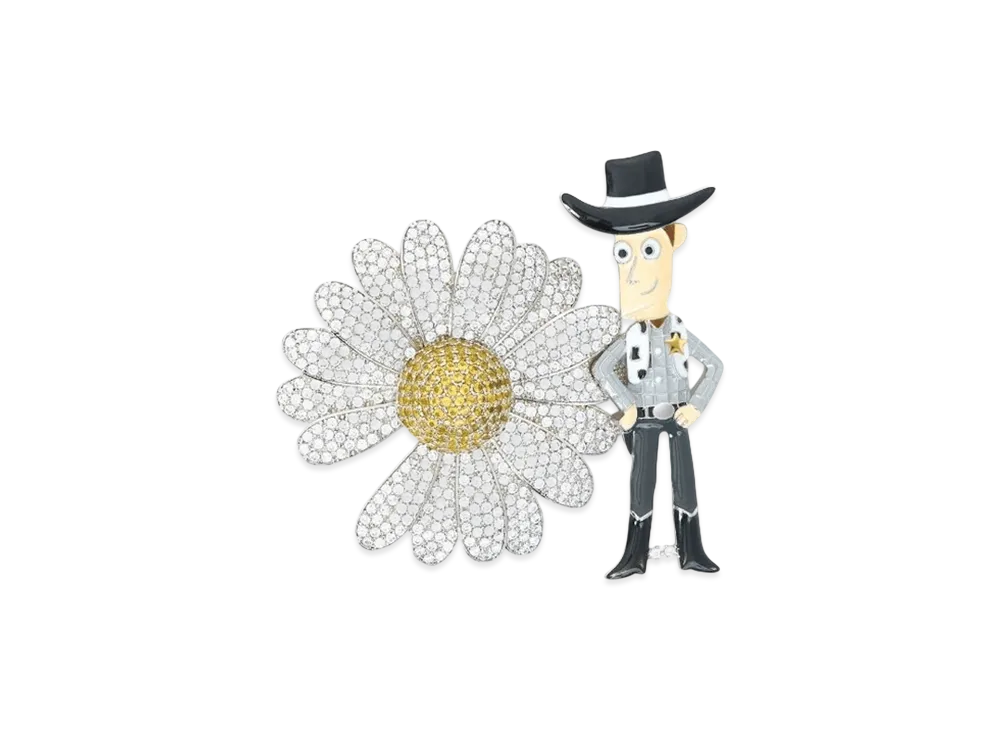 PEACEMINUSONE x Toy Story x Casetify THE FIRST FAN Daisy Jewel Pin "Silver" / G-DRAGON
