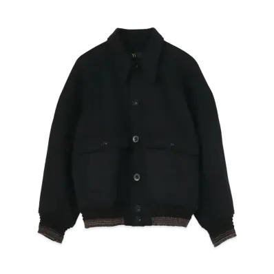 Yohji Yamamoto Y's SUPER 100's SHORT BEAVER RIB BLOUSON "Black"