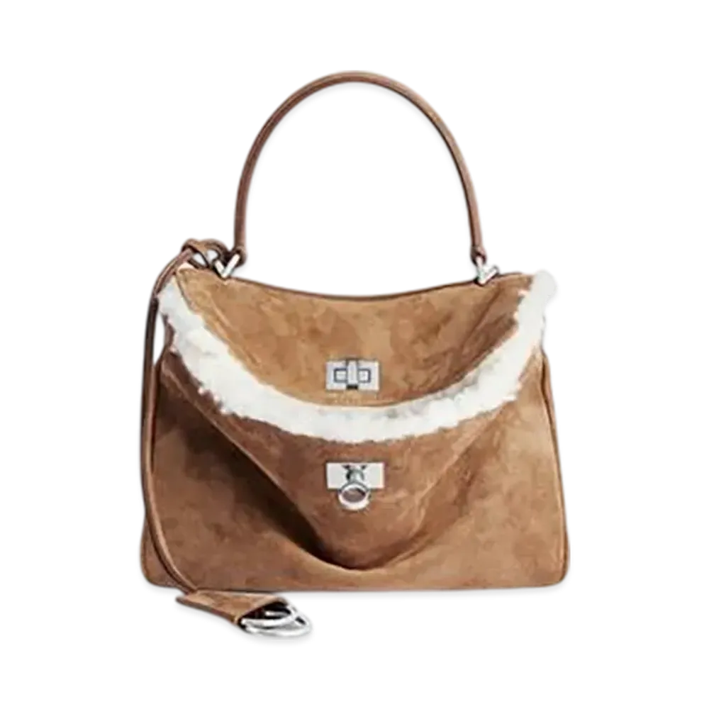 BALENCIAGA Rodeo Handbag Mini "Noche/White"