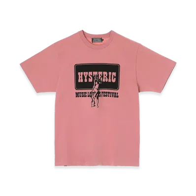 HYSTERIC GLAMOUR Music Lovers Festival Tee "Pink"