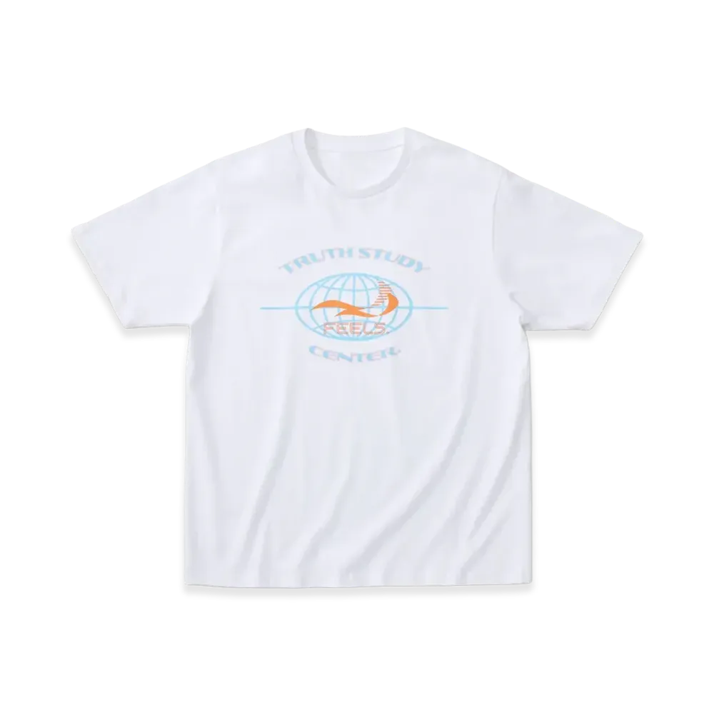 FEELS. Globe Logo Print T-Shirt "White"