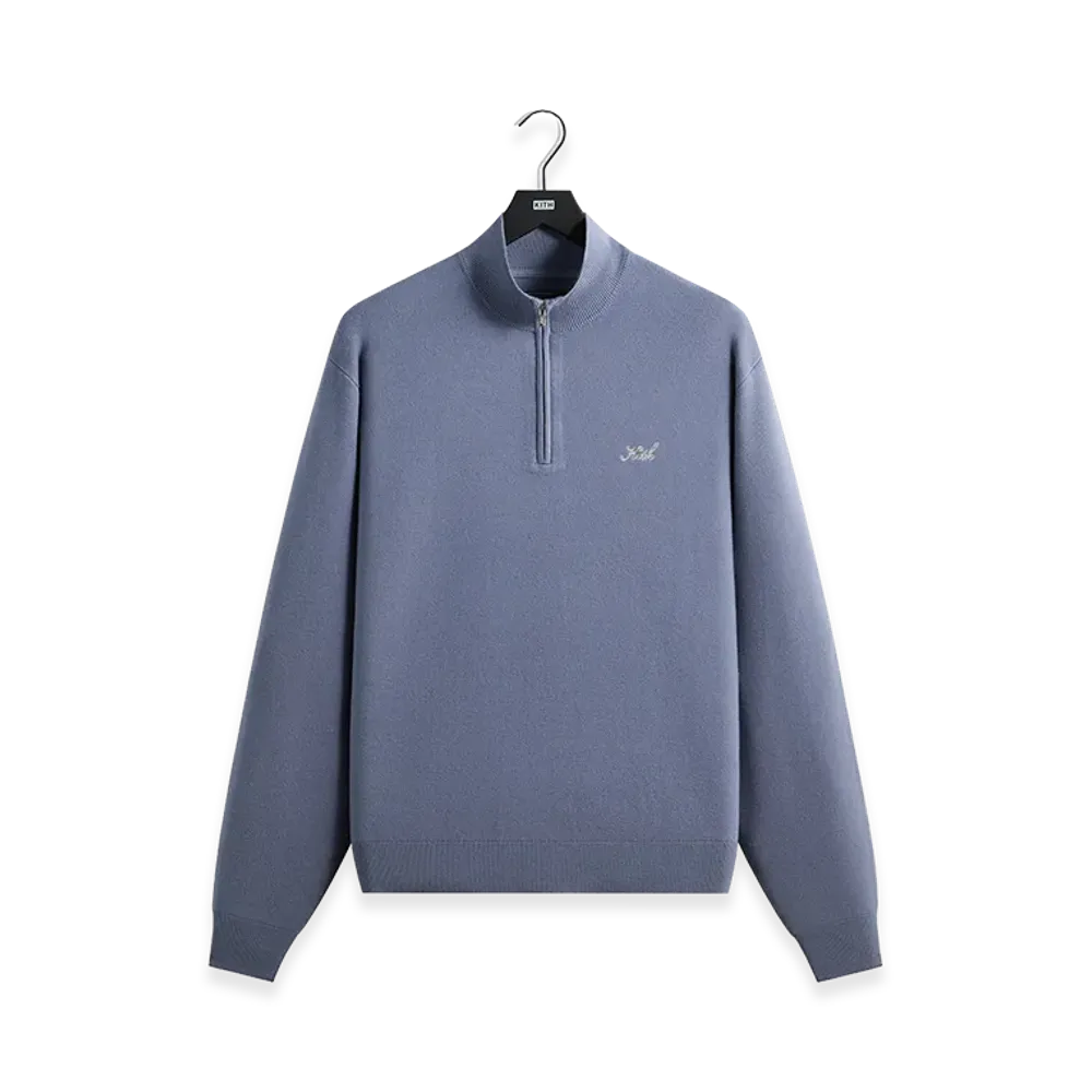 Kith Harmon Quarter Zip Mock Neck "Granite"
