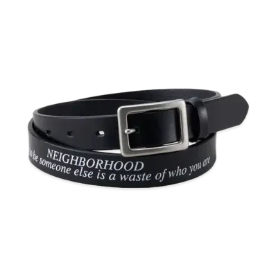 NEIGHBORHOOD Leather Narrow Belt "Black"