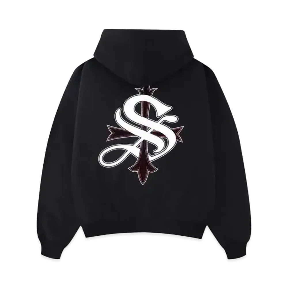 SUPPLIER Beaded Cross Zip Hoodie "Black"