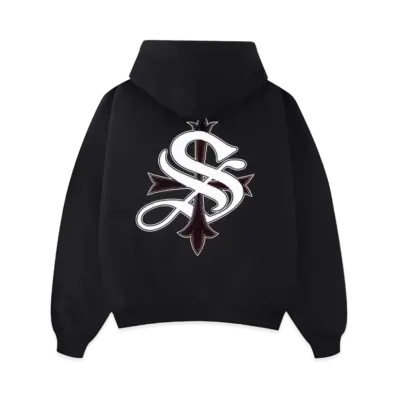 SUPPLIER Beaded Cross Zip Hoodie "Black"