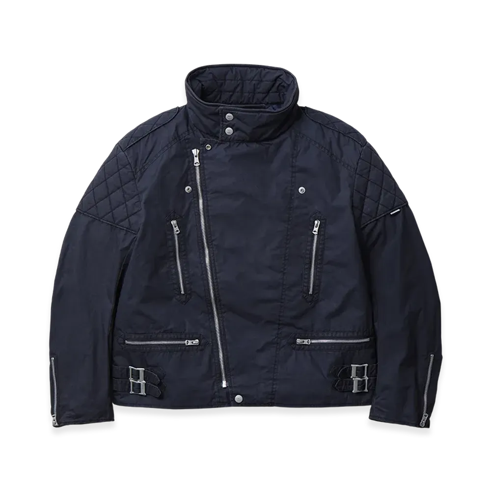 NEIGHBORHOOD Faded Stand Collar Riders Jacket "Navy"