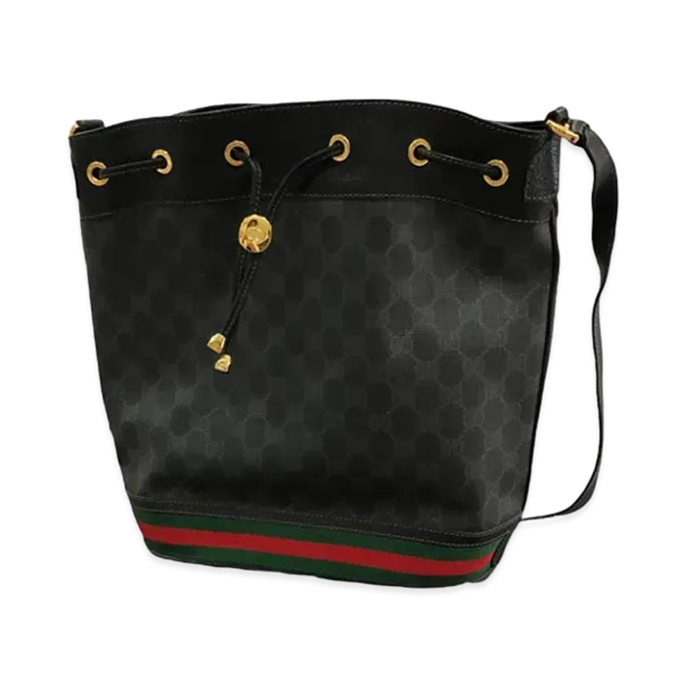 GUCCI GG Sherry Line Shoulder Bag "Black"