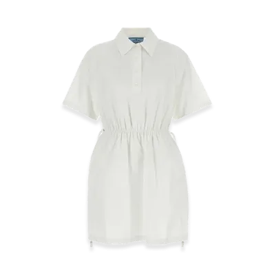 PRADA Women's Poplin Shirt Dress "White"