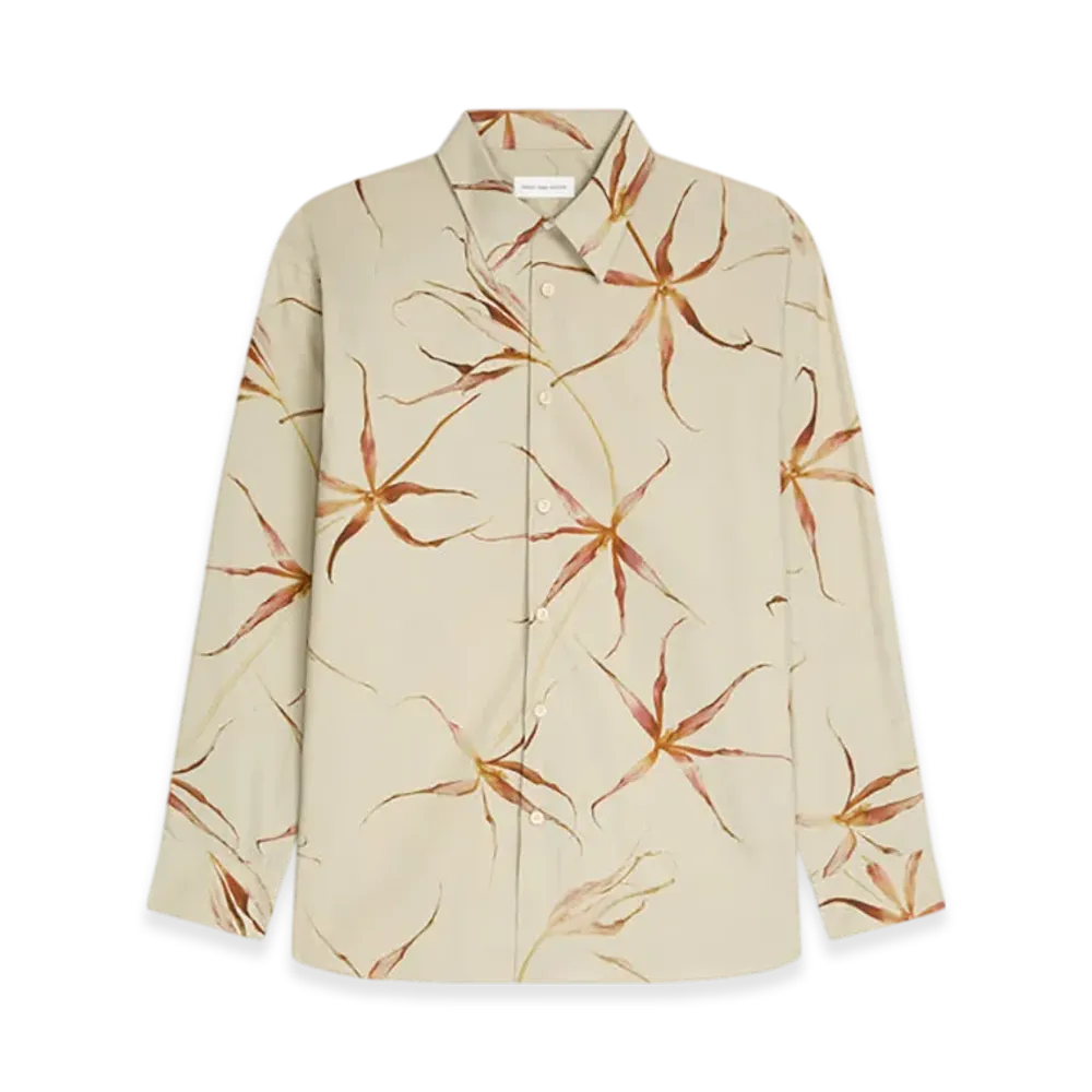DRIES VAN NOTEN Loose Cotton Shirt "Beige"