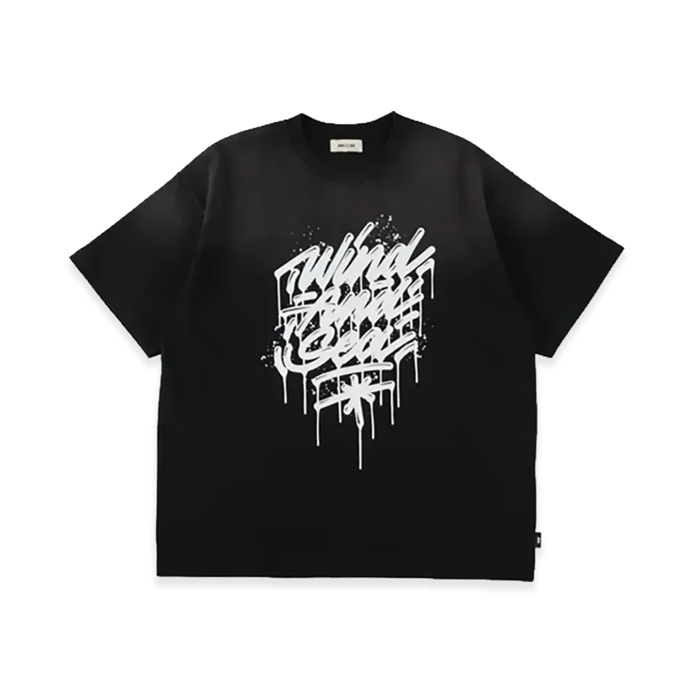 WIND AND SEA x IT'S A LIVING Spray Fade Tee "Black"