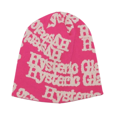 HYSTERIC GLAMOUR Type Logo Oversized Beanie "Pink"