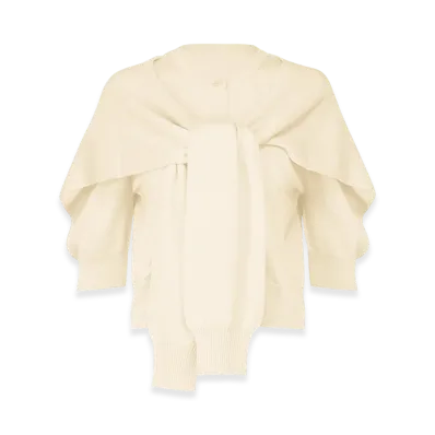 ISSEY MIYAKE Four-Sleeved (Wool) "OffWhite"
