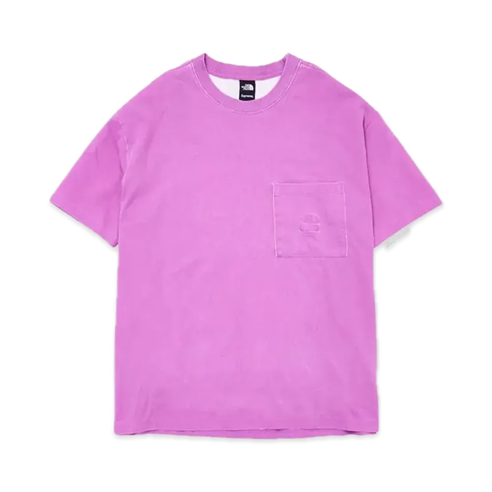 Supreme x The North Face Pigment Printed Pocket Tee "Pink"