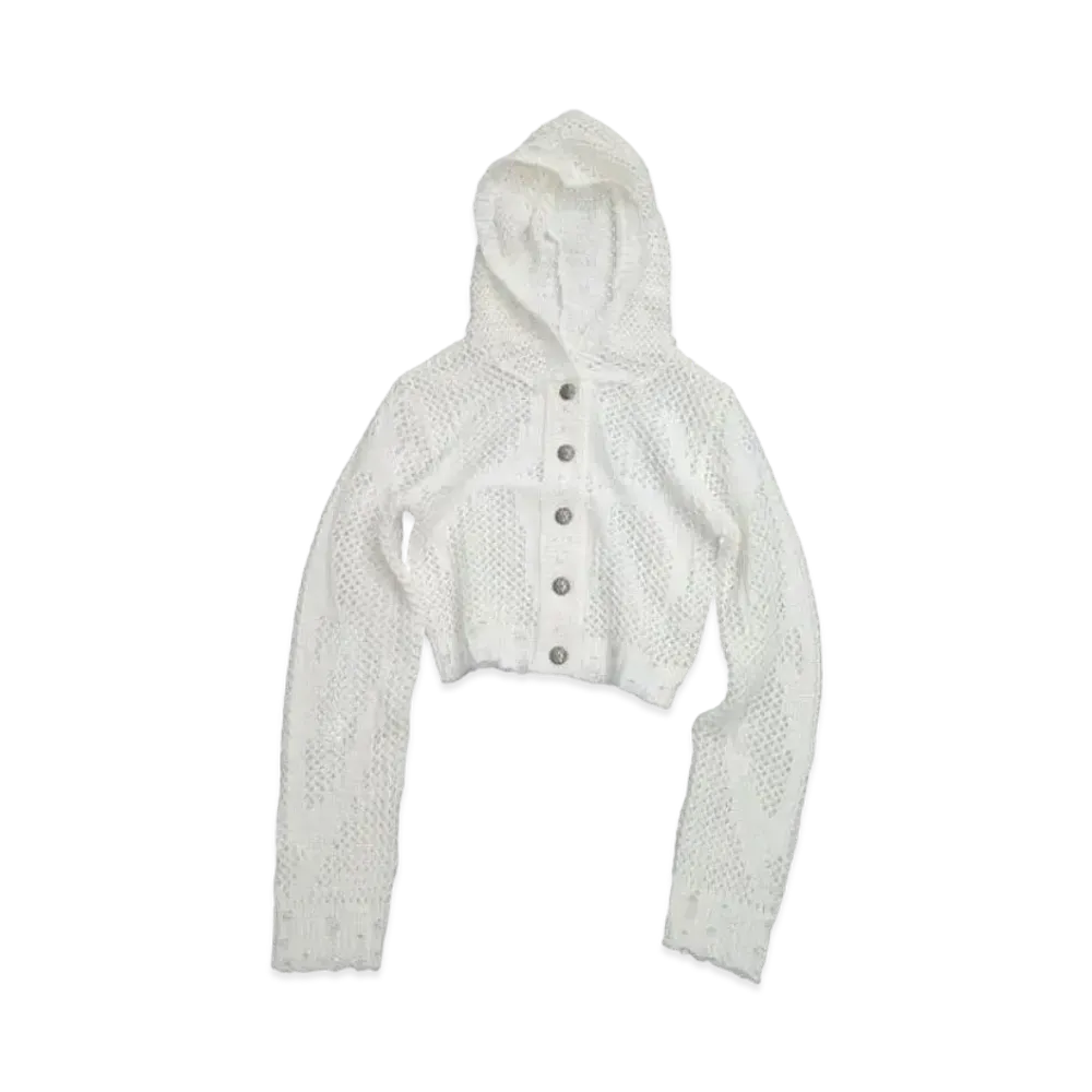 THUG CLUB Tribal Net Hoodie Knits "White"